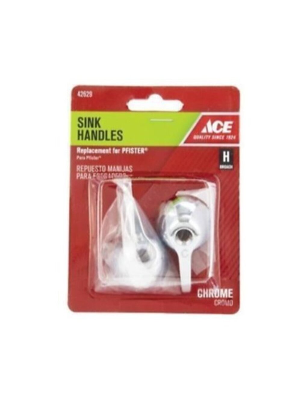 ACE FAUCET HANDLE Small polished chrome hot/
